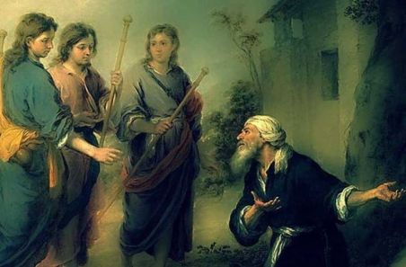 abraham es visitado por tres angeles